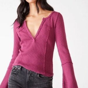 Free People Give Me A Little Bell Sleeve Top XS